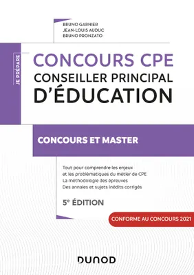 1, Concours CPE - Conseiller principal d'éducation - 5e éd. - Tout-en-un, Tout-en-un