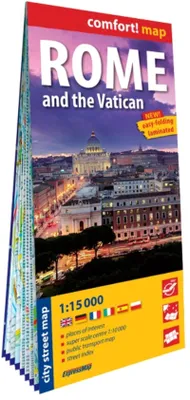 Rome et le Vatican 1/15.000  (carte grand format laminée - plan de ville) - Anglais