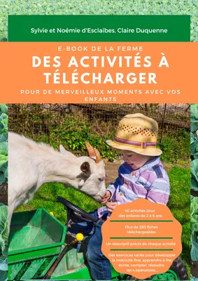 Ebook Montessori Ferme, 179 pages d'activités à télécharger sur le thème de la ferme pour vos enfants de 2 à 6 ans.