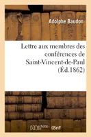 Lettre aux membres des conférences de Saint-Vincent-de-Paul