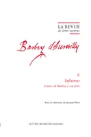 La revue des lettres modernes - influences lettres de barbey à son frère, INFLUENCES LETTRES DE BARBEY À SON FRÈRE