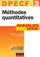 DECF, annales 2005, 3, Méthodes quantitatives, DPECF 3