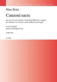 Canzoni sacre, for children's or women's choir (SMezA) and organ. choir (SA), (SMezA) and organ. Partition.