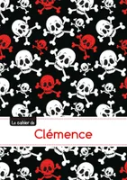 Le carnet de Clémence - Petits carreaux, 96p, A5 - Têtes de mort