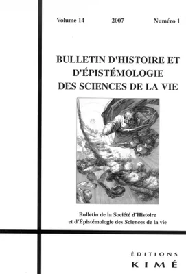 Bulletin d'Histoire et d'Epistemologie des Sciences De, Des Sciences de la Vie