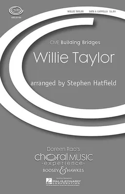 Willie Taylor, Traditional Folk Song. mixed choir (SATB) a cappella. Partition de chœur.