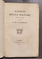 Codice penale militare per gli stati di S. M. il Re de Sardegna