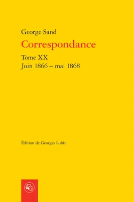 20, Correspondance, Juin 1866 - mai 1868