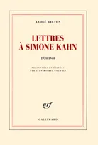 Lettres à Simone Kahn, (1920-1960)