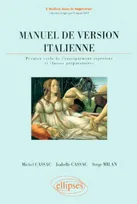 Manuel de version italienne - 1er cycle de l'enseignement supérieur et classes préparatoires, Livre