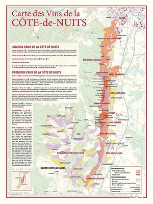 Carte des Vins de la Côte de Nuits