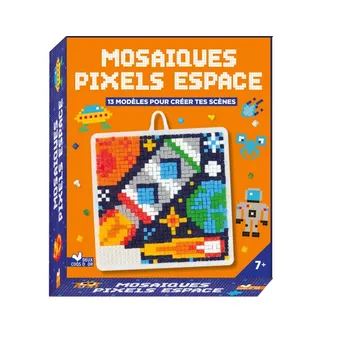 Mosaïques pixels espace - coffret avec accessoires