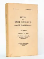 Revue de Droit Canonique. Tome XVI N° 2-3-4 Juin-Septembre-Octobre 1966 : En hommage à Gabriel Le Bras.