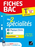 Fiches bac Mes 2 spécialités Tle générale : Physique-chimie, SVT & Grand Oral - Bac 2024, nouveau programme de Terminale