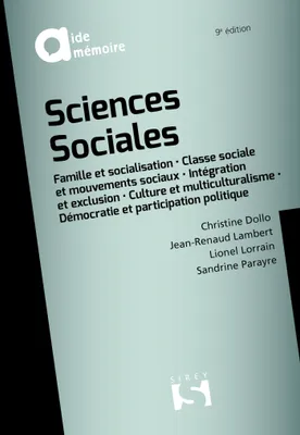 Sciences sociales - 9e ed.
