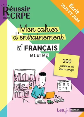 Mon cahier d'entrainement Français - M1 M2 - Concours 2023 et 2024