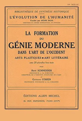 La Formation du génie moderne dans l'art de l'Occident, Arts plastiques et art littéraire