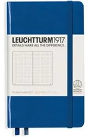 Carnet Pocket (A6) blanc, couverture rigide, 187 pages, numerotées, bleu roi, pointillés
