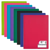 OXFORD Protège-Documents Memphis A4 40 vues / 20 pochettes Couverture Polypro Coloris Assortis