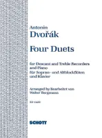 Four Duets, op. 38. 2 recorders (SA) and piano. Partition et parties.