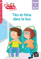 Je lis pas à pas avec Téo et Nina, 27, Téo et Nina dans le bus / niveau 1, GS-CP