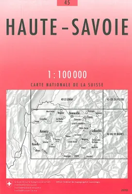 Carte nationale de la Suisse à 1:100 000, 45, HAUTE SAVOIE