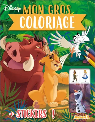 Disney - Mon gros coloriage + stickers ! (Simba, Pumbaa et Zazu)