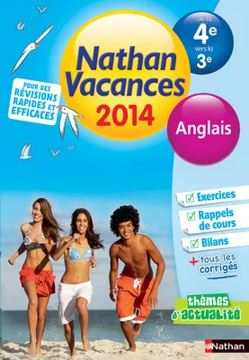 Nathan Vacances Anglais - De la 4è vers la 3è