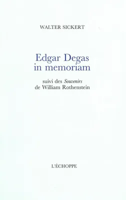 Edgar Degas, In Memoriam