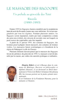 Le massacre des Bagogwe, Un prélude au génocide des Tutsi. Rwanda - (1990-1993)