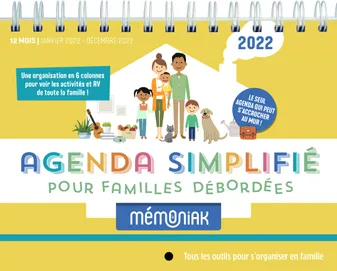 L'agenda simplifié pour familles débordées Mémoniak 2022