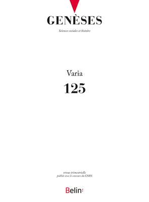 Geneses, n.125 (2021-4), Varia