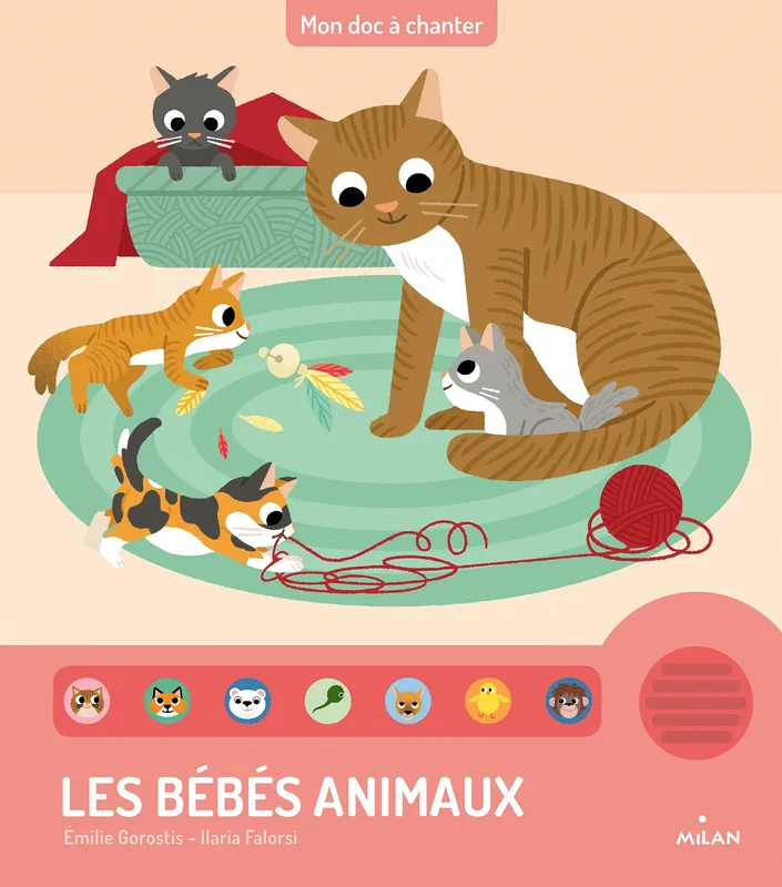 Livres Jeunesse de 3 à 6 ans Livres animés et pop-up Mon doc à chanter, Les bébés animaux Émilie Gorostis
