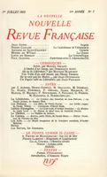 La Nouvelle Nouvelle Revue Française N' 7 (Juillet 1953)