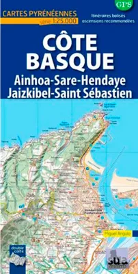 COTE BASQUE. AINHOA-SARE-HENDAYE, JAIZKIBEL-SAINT SEBASTIAN - CARTES PYRENEENNES (1: 25000)