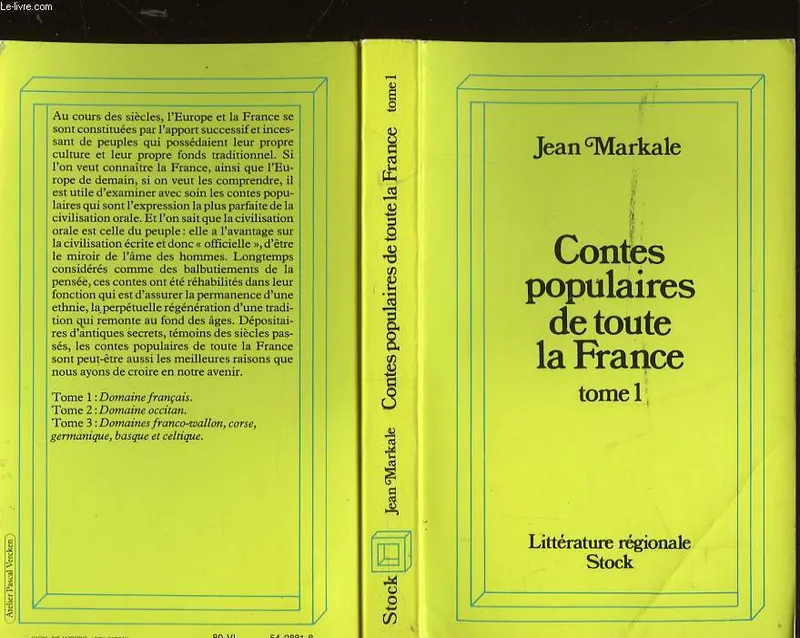 1, Domaine français, Contes populaires de toute la France Jean Markale