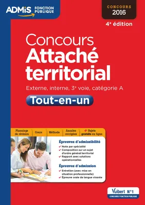 Concours Attaché territorial - Catégorie A - Tout-en-un, Concours 2016