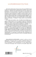 Livres Sciences Humaines et Sociales Sciences politiques LA DESOBEISSANCE POLITIQUE Alexia Boyeau-Jenecourt