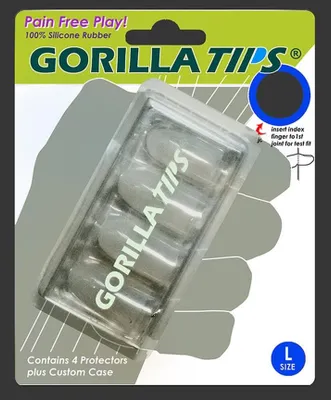 Gorilla Tips Finger Protectors L Clear, Size large