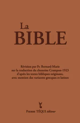 La Bible (intégrale), Crampon 1923 - 2023