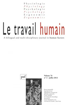 Le travail humain 2013 - vol. 76 - n° 3