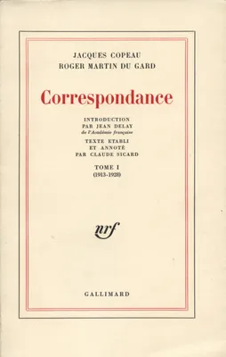 Correspondance, (1913-1949)