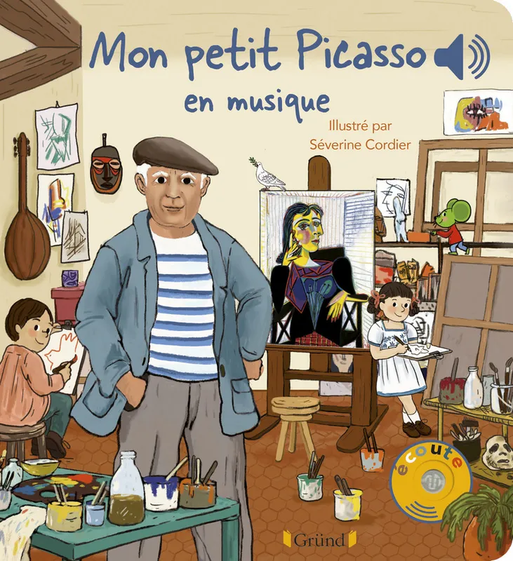 Jeux et Jouets Livres Livres pour les 0-3 ans Livres sonores Mon petit Picasso en musique Émilie Collet