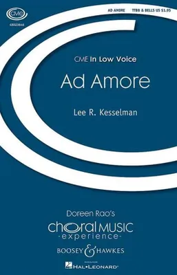 Ad Amore, men's choir (TTBB) and bells. Partition de chœur.