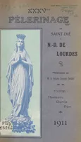 XXXVe Pèlerinage de Saint-Dié à N.-D. de Lourdes, Présidence de M. le Vicaire Général Chichy du 22 au 31 Août 1911. Stations à Montmartre, Chartes, Dijon