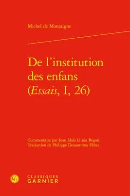 De l'institution des enfans (Essais, I, 26)