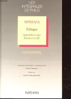 ETHIQUE.: Appendices aux Parties 1 et 4 Spinoza, Baruch, appendices aux parties I à IV