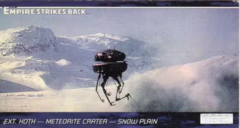 Star Wars - Topps - Empire Strikes Back - Widevision - #2 Ext. Hoth - Meteroit Crater - Snow Plain