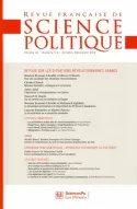 Revue française de science politique 62-5/6, octobre-décembre 2012, Retour sur les situations révolutionnaires arabes