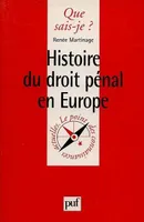 histoire du droit pénal en Europe